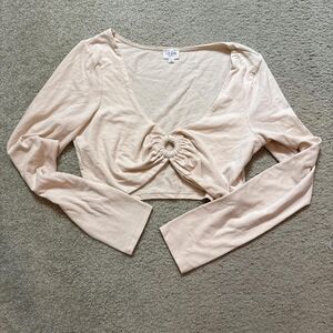 Le Lis long sleeve cropped top